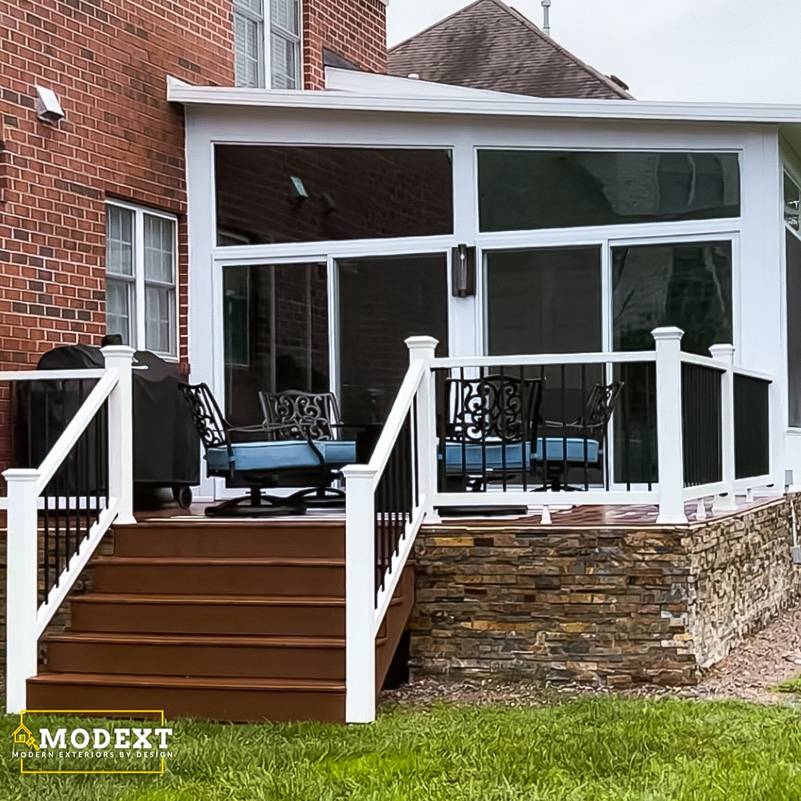 Studio Sunroom Builder project featuring a four season studio sunroom addition in Chesapeake