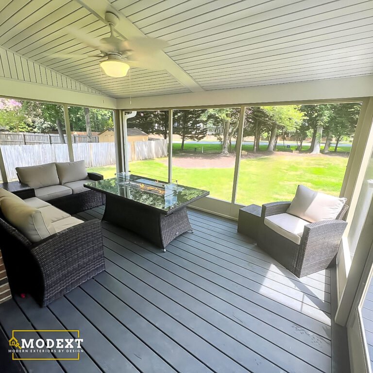 Screen room addition in Hampton Roads