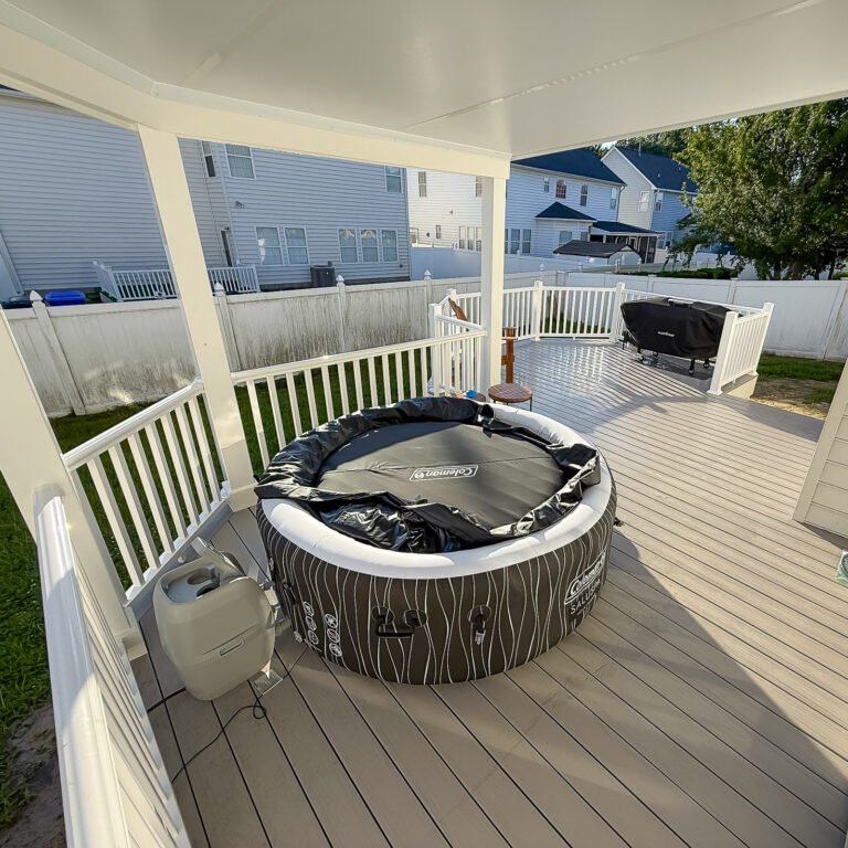 Covered deck project in Suffolk, Virginia