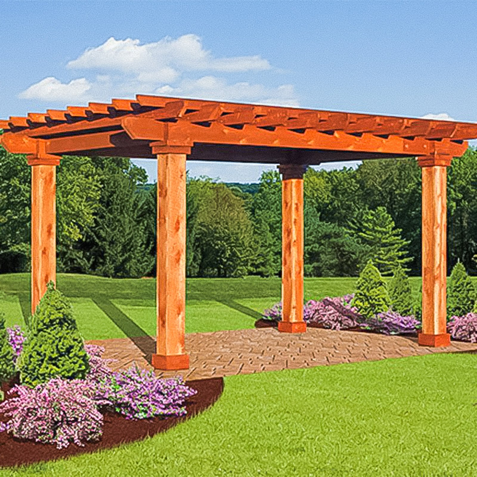 Pergola creating partial shade by an Outdoor Living Contractor in Isle of Wight County