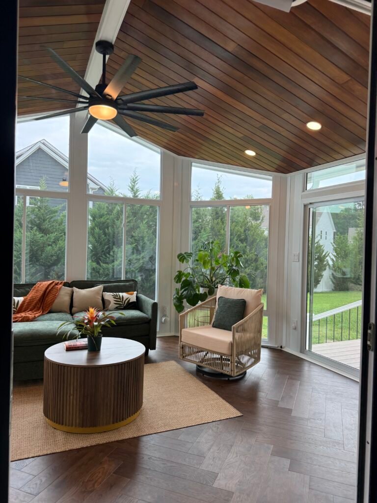 Gable sunroom project in Hampton Roads