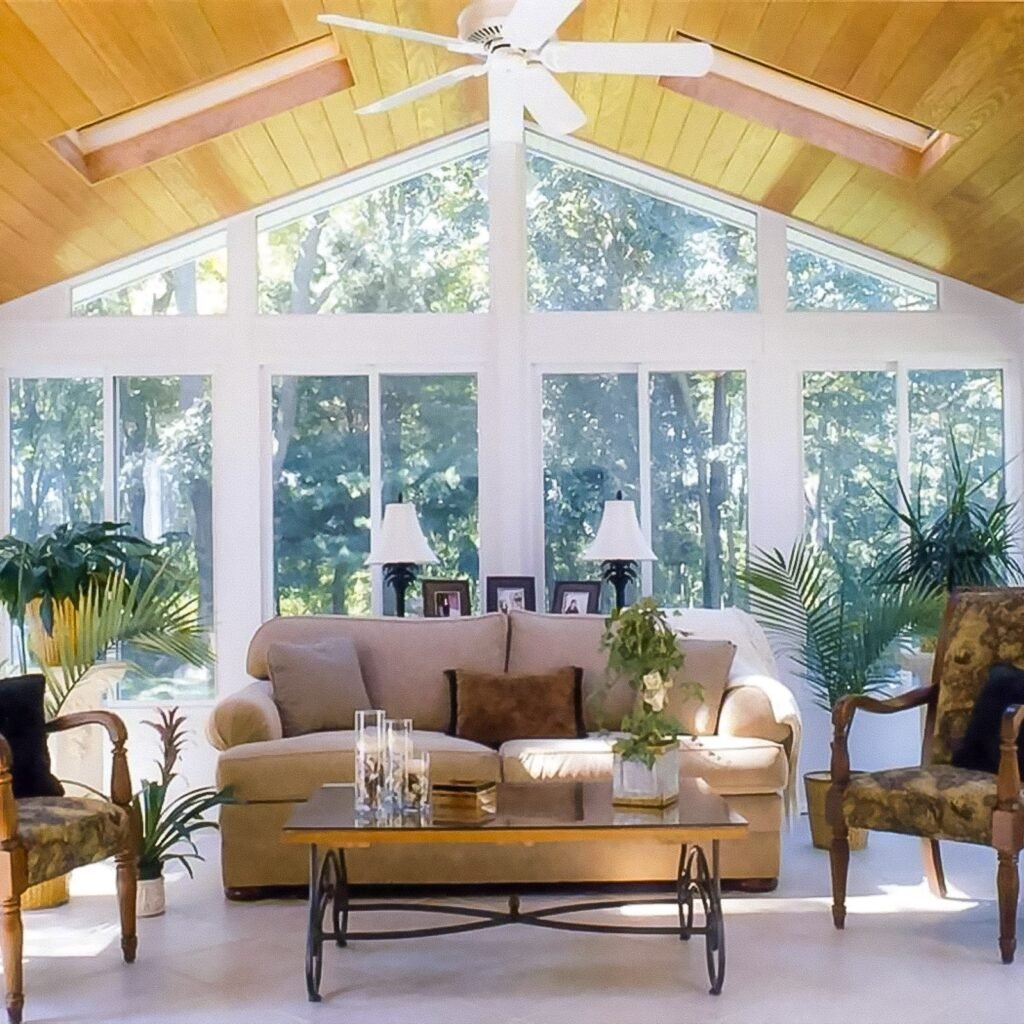 Glass gable sunroom project in Hampton Roads